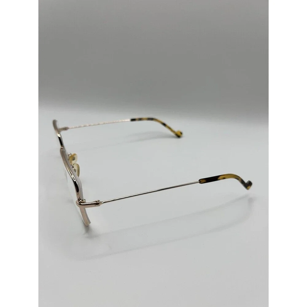 Claire CLA 20-07 Eyeglasses Frames Gold Metal Square 54-18-140 Tortoise